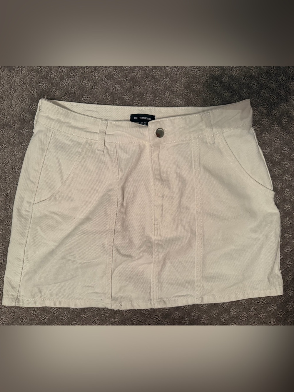 PrettyLittleThing White Mini Skirt